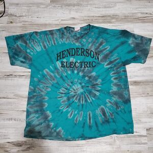 Henderson Electric Tye Dye Shirt Size 2XL Hand Tye Dyed Electrician